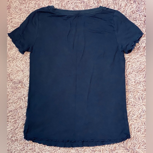 Buttery soft lettuce edging girls shirt size M 7/8 - Picture 5 of 12